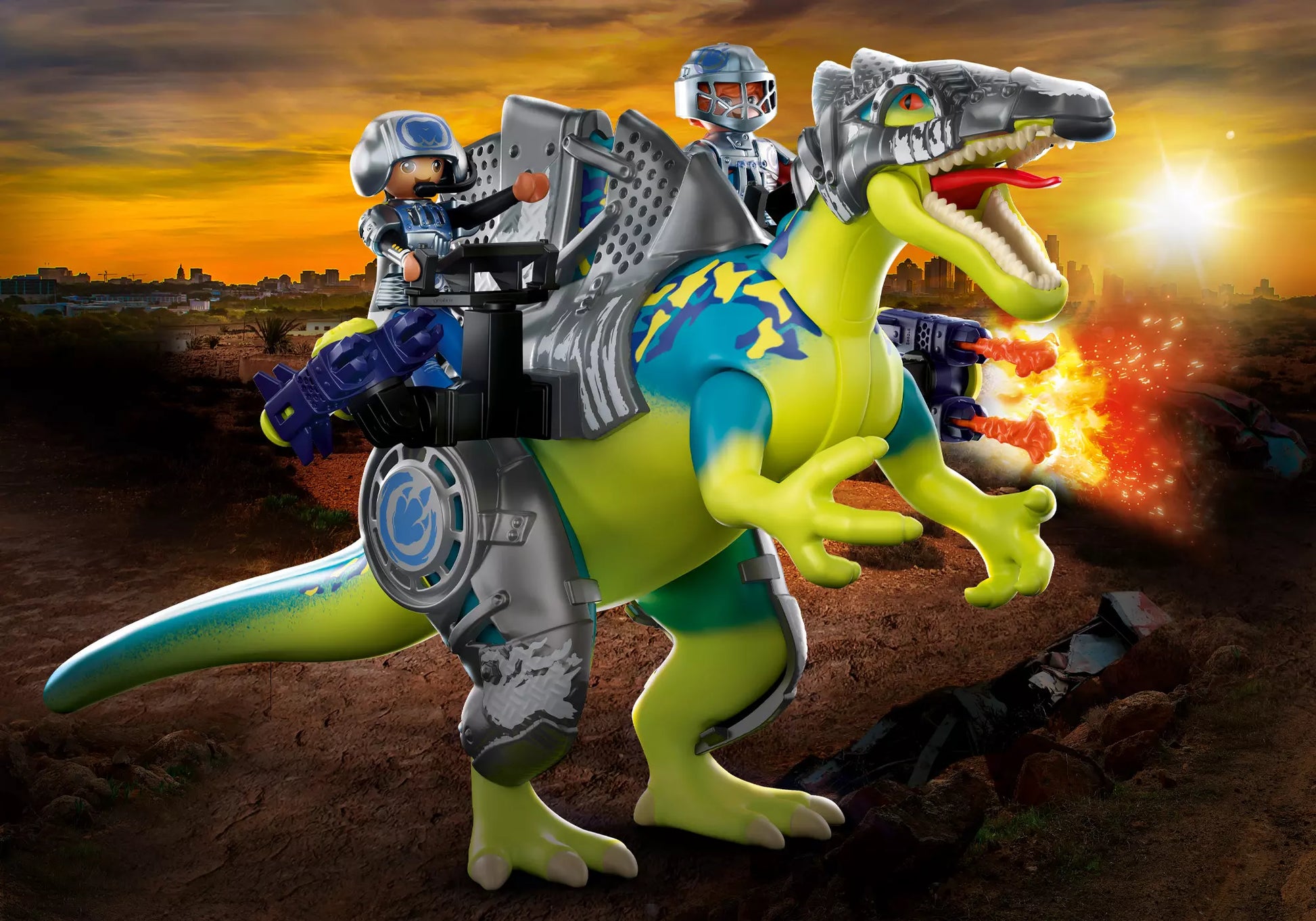 Playmobil 70625 Dino Rise Spinosaurus: Doppelte Verteidigungs-Power - plegobil
