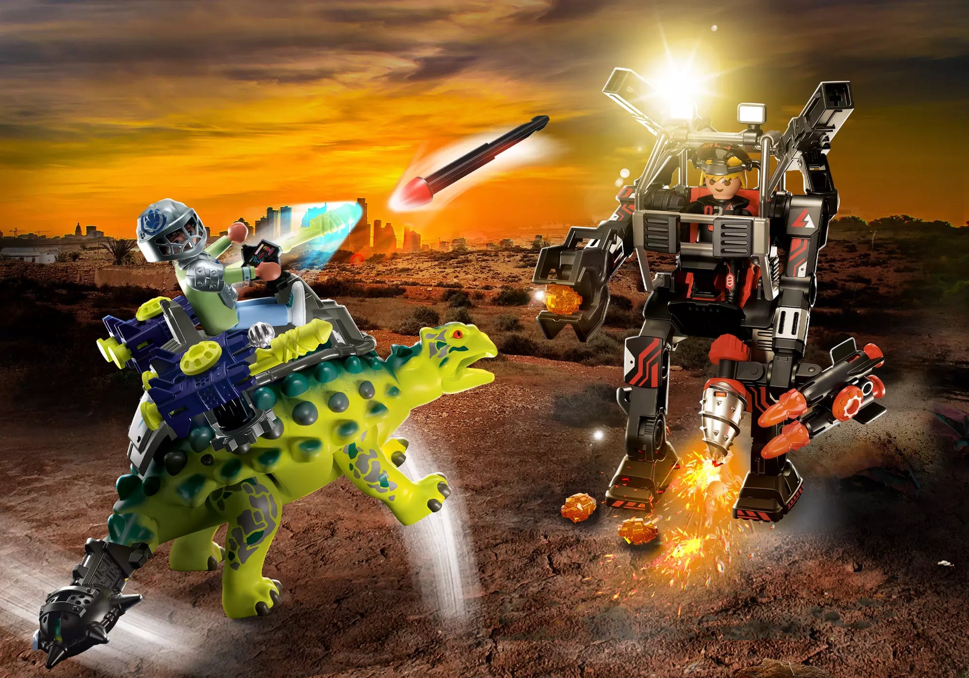 Playmobil 70626 Dino Rise Saichania: Abwehr des Kampfläufers - plegobil