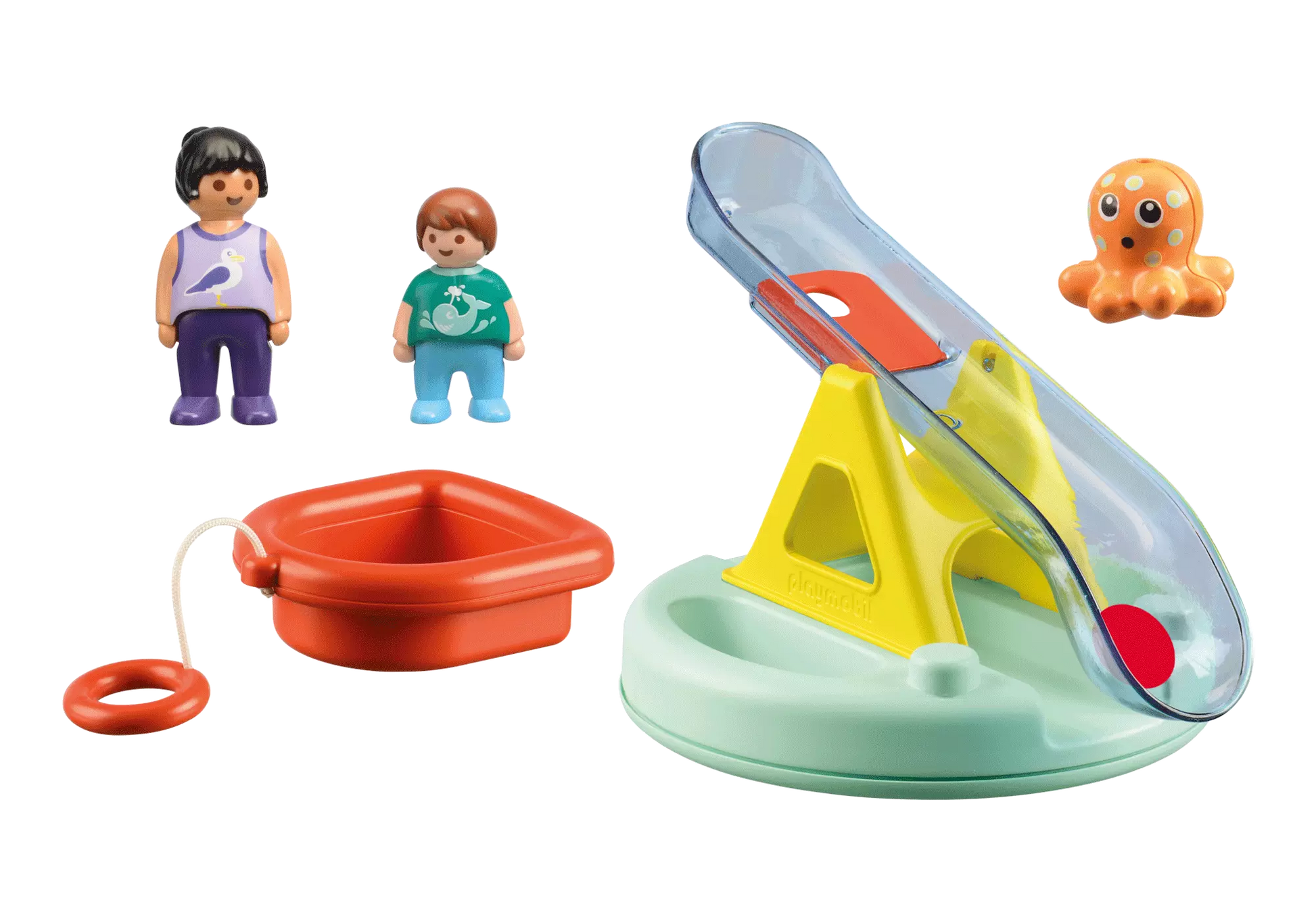 Playmobil 70635 1-2-3 Aqua Badeinsel mit Wasserrutsche - plegobil