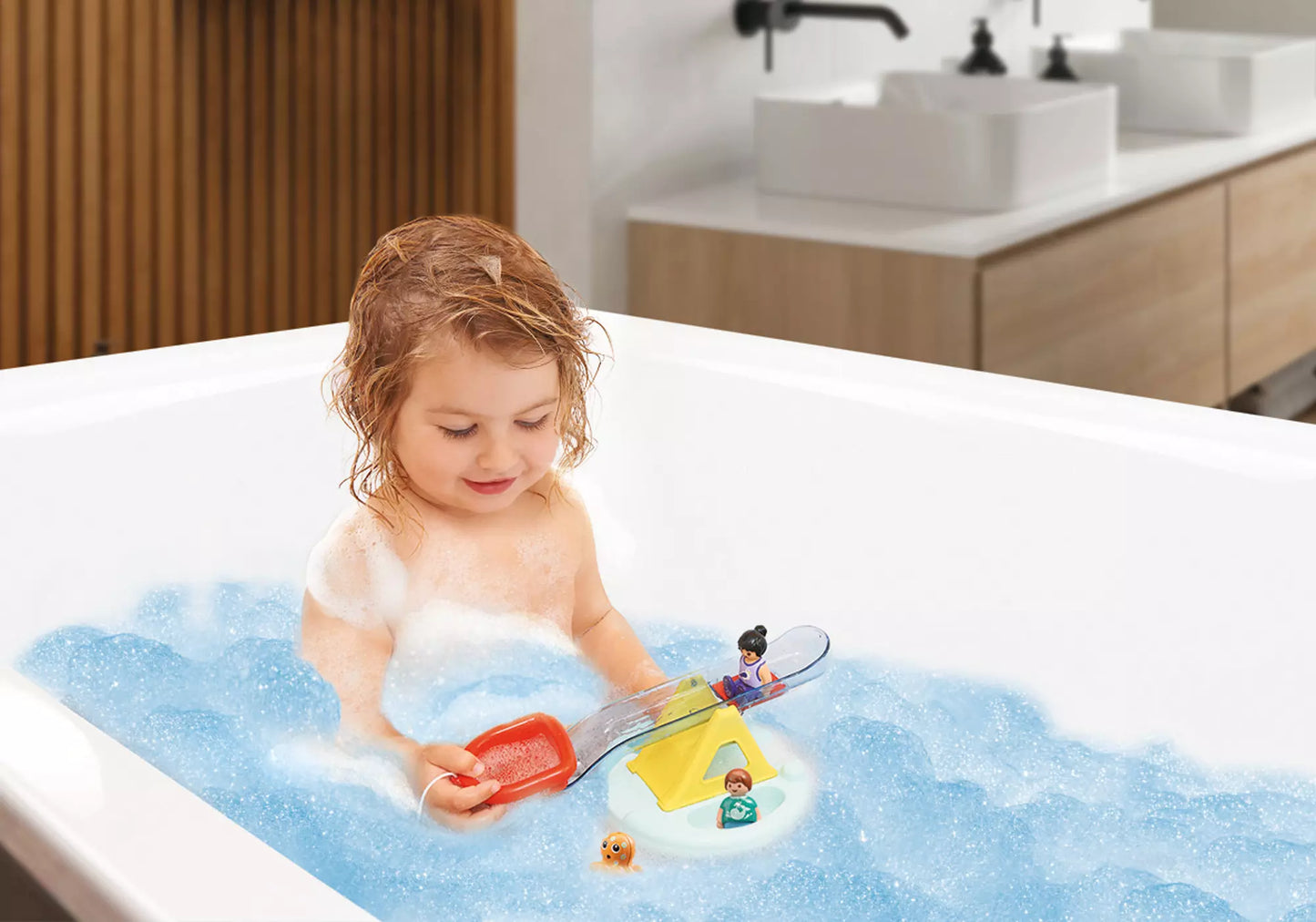 Playmobil 70635 1-2-3 Aqua Badeinsel mit Wasserrutsche - plegobil