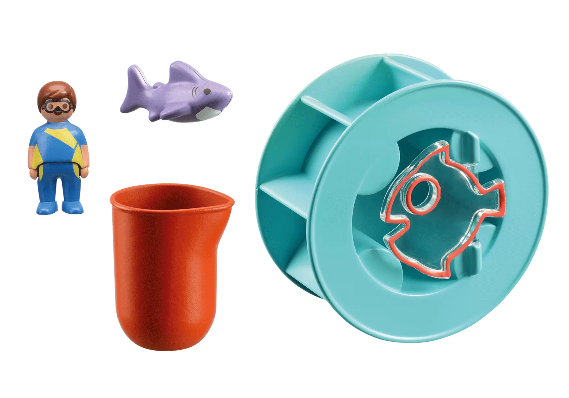 Playmobil 70636 1-2-3 Aqua Wasserwirbelrad mit Babyhai - plegobil