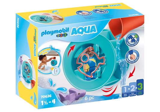 Playmobil 70636 1-2-3 Aqua Wasserwirbelrad mit Babyhai - plegobil