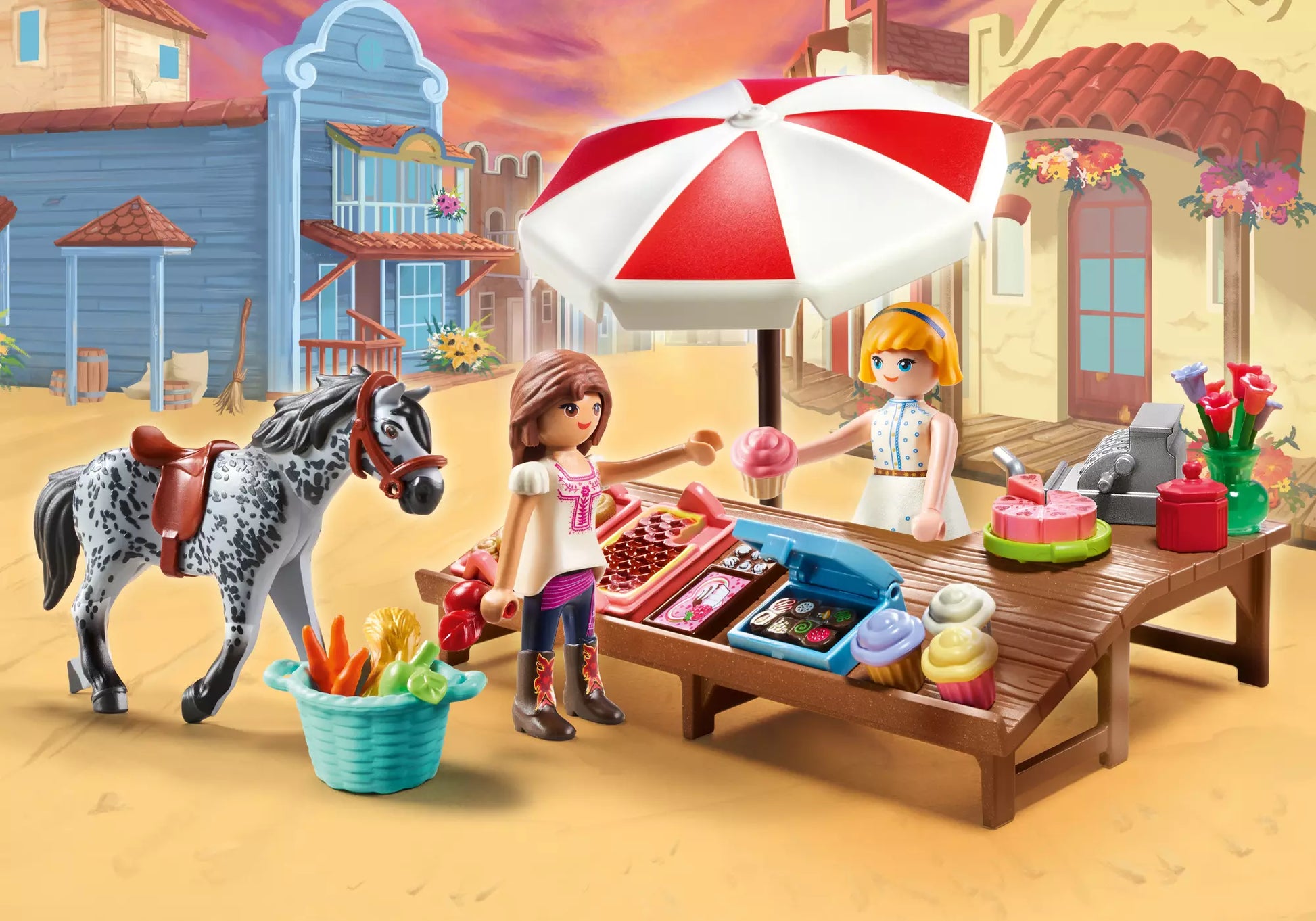 Playmobil 70696 Spirit Miradero Süßigkeitenstand - plegobil