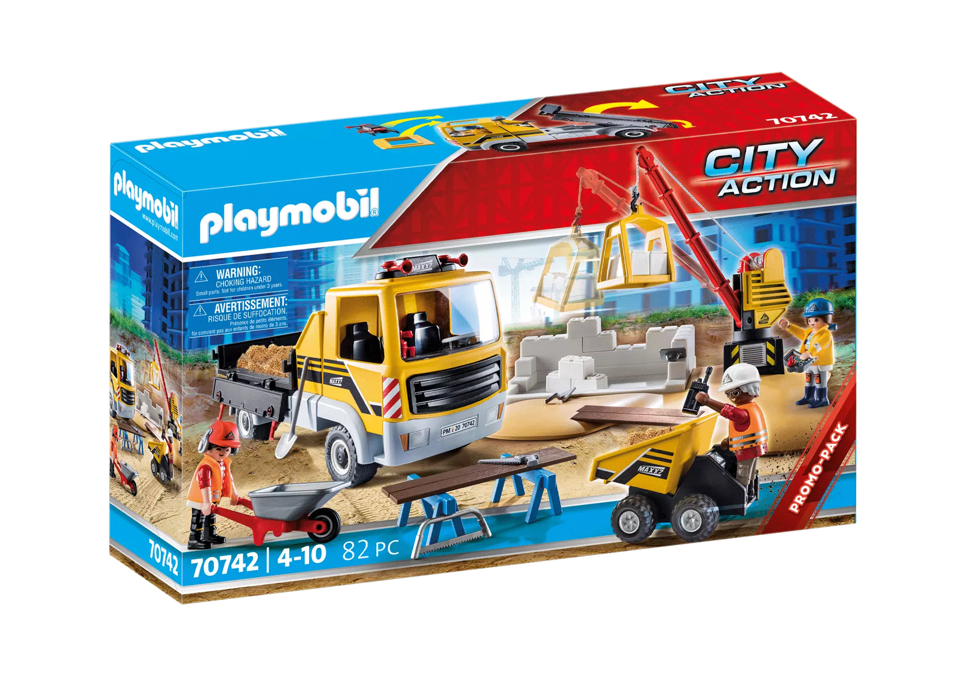 Playmobil 70742 City Life Baustelle mit Kipplaster - plegobil