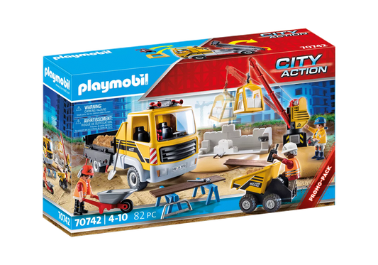 Playmobil 70742 City Life Baustelle mit Kipplaster - plegobil