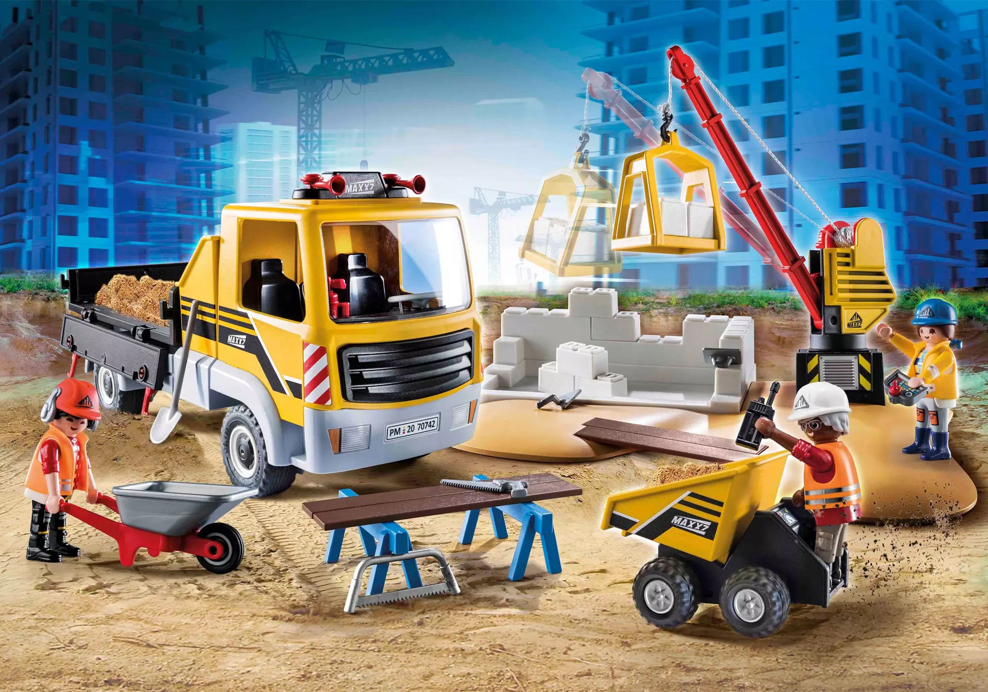 Playmobil 70742 City Life Baustelle mit Kipplaster - plegobil