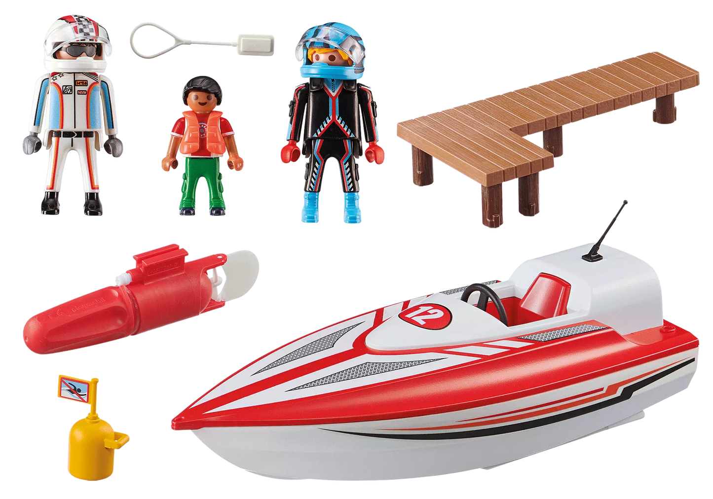 Playmobil 70744 Sports & Action Promo Pack Speedboot mit Unterwassermotor - plegobil