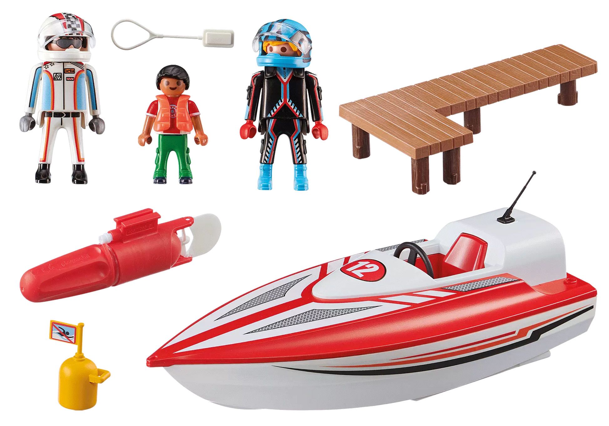 Playmobil 70744 Sports & Action Promo Pack Speedboot mit Unterwassermotor - plegobil