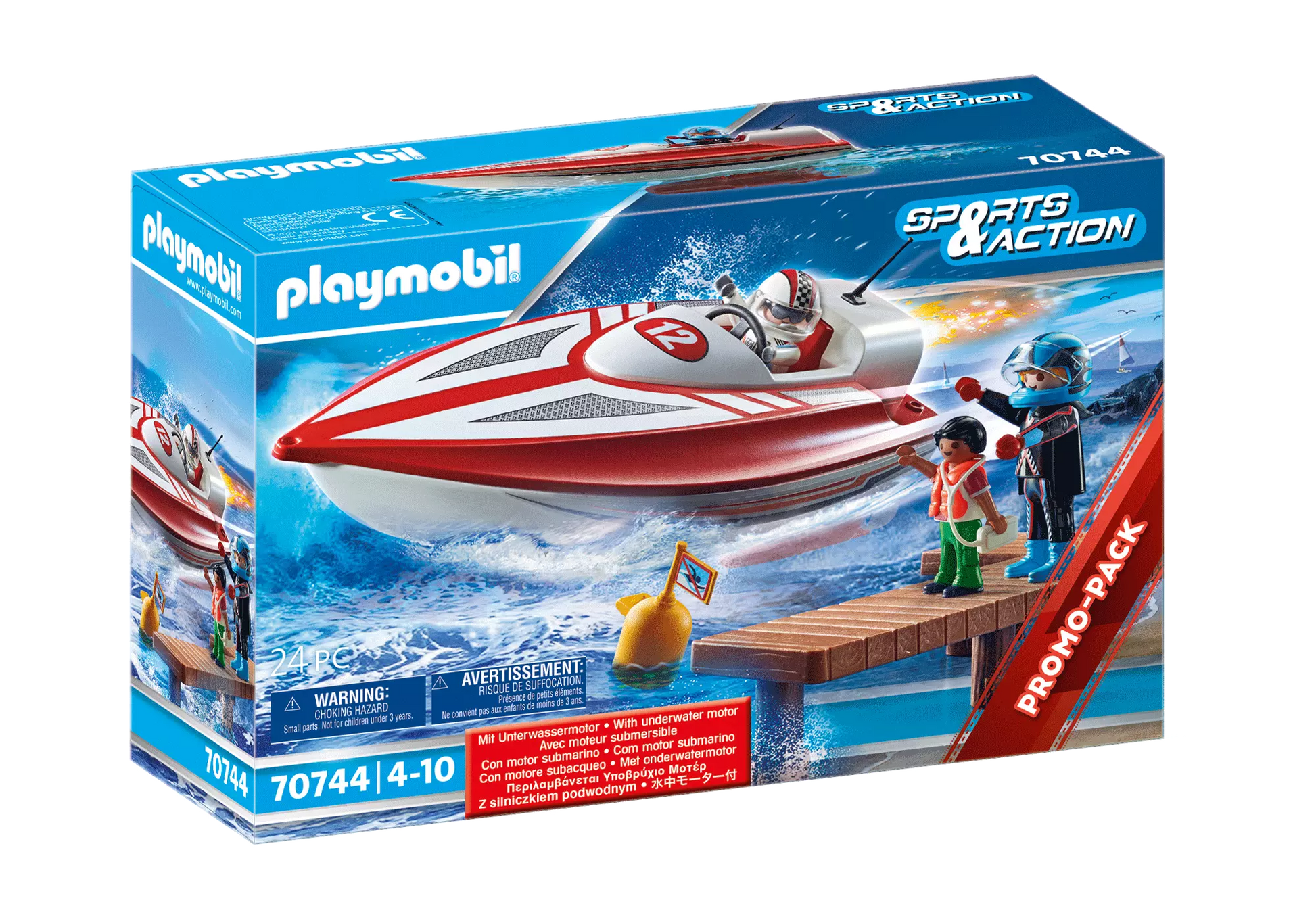 Playmobil 70744 Sports & Action Promo Pack Speedboot mit Unterwassermotor - plegobil