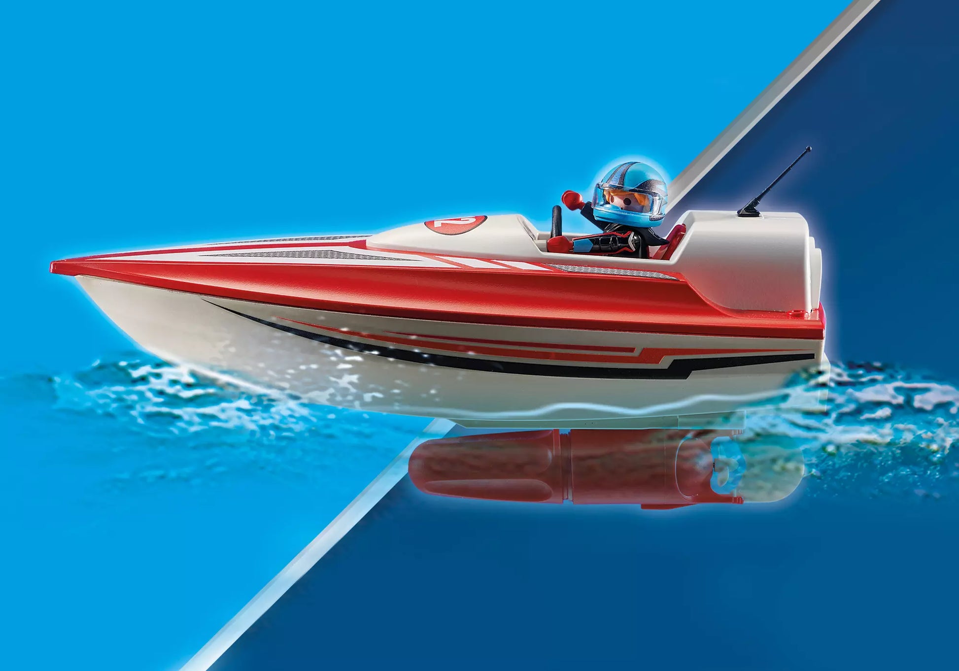 Playmobil 70744 Sports & Action Promo Pack Speedboot mit Unterwassermotor - plegobil