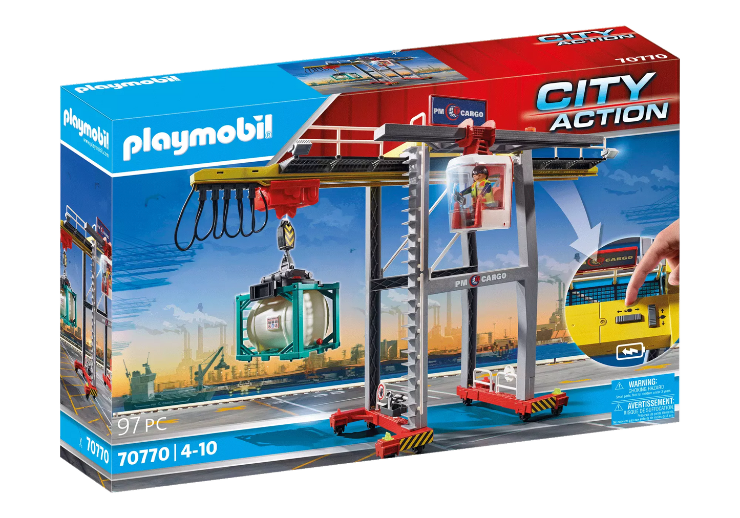 Playmobil 70770 City Action Portalkran mit Containern - plegobil