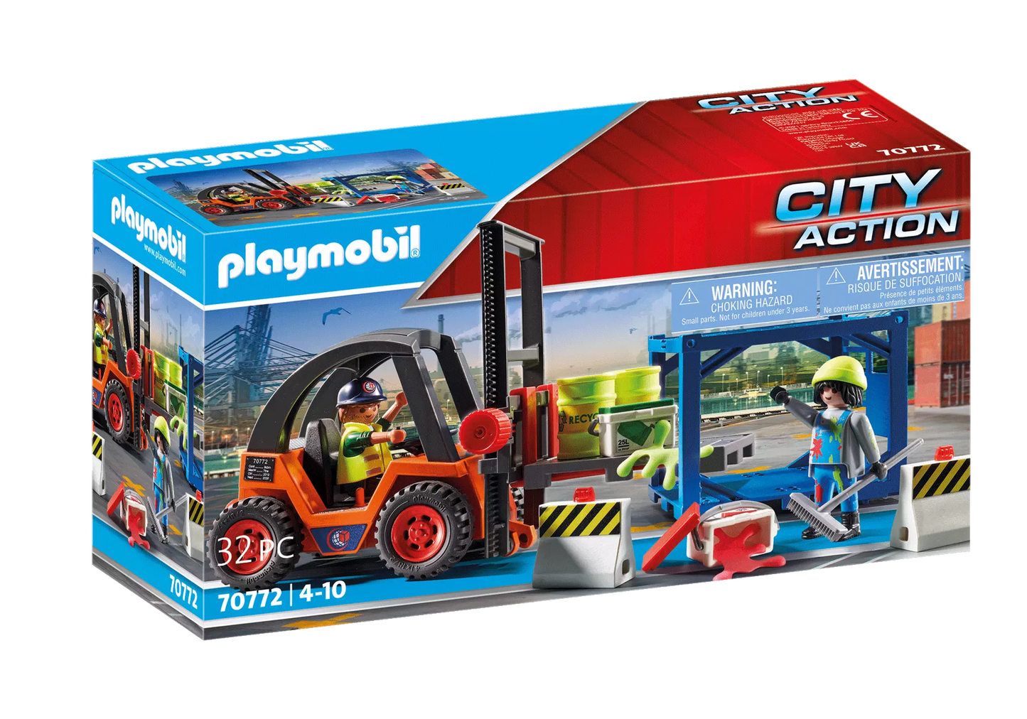 Playmobil 70772 City Action Gabelstapler mit Fracht - plegobil
