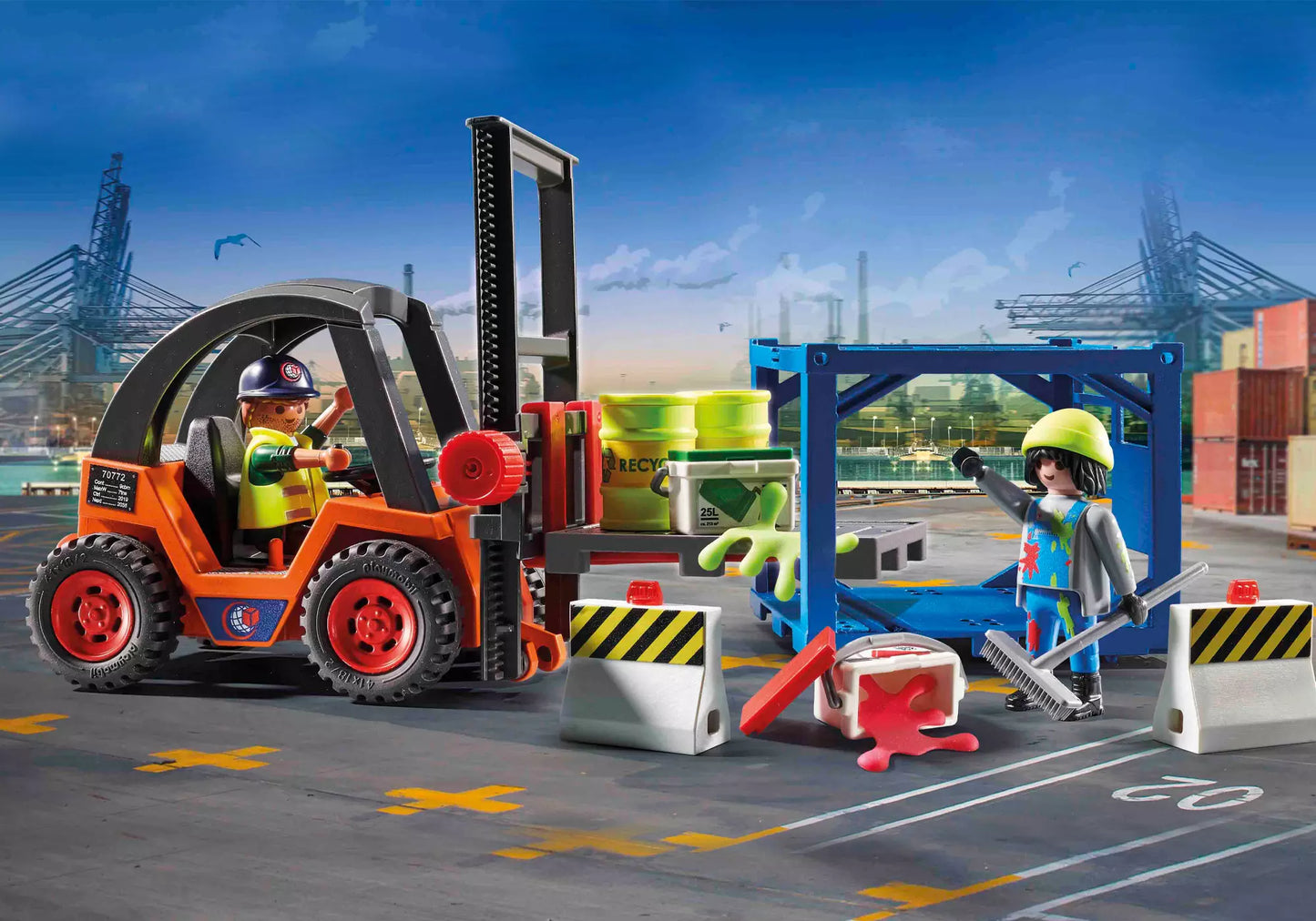 Playmobil 70772 City Action Gabelstapler mit Fracht - plegobil