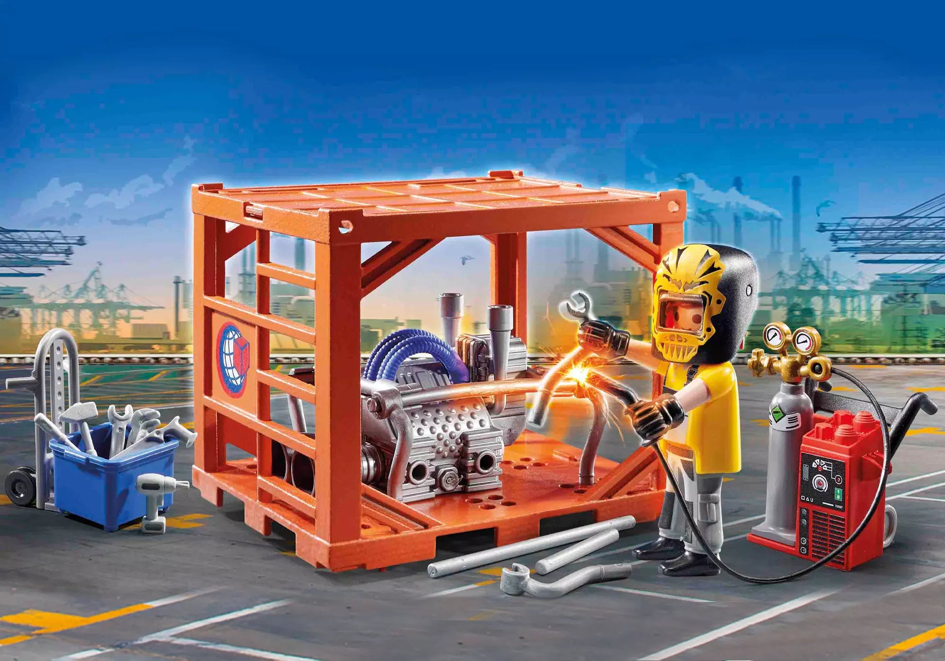 Playmobil 70774 City Action Containerfertigung - plegobil