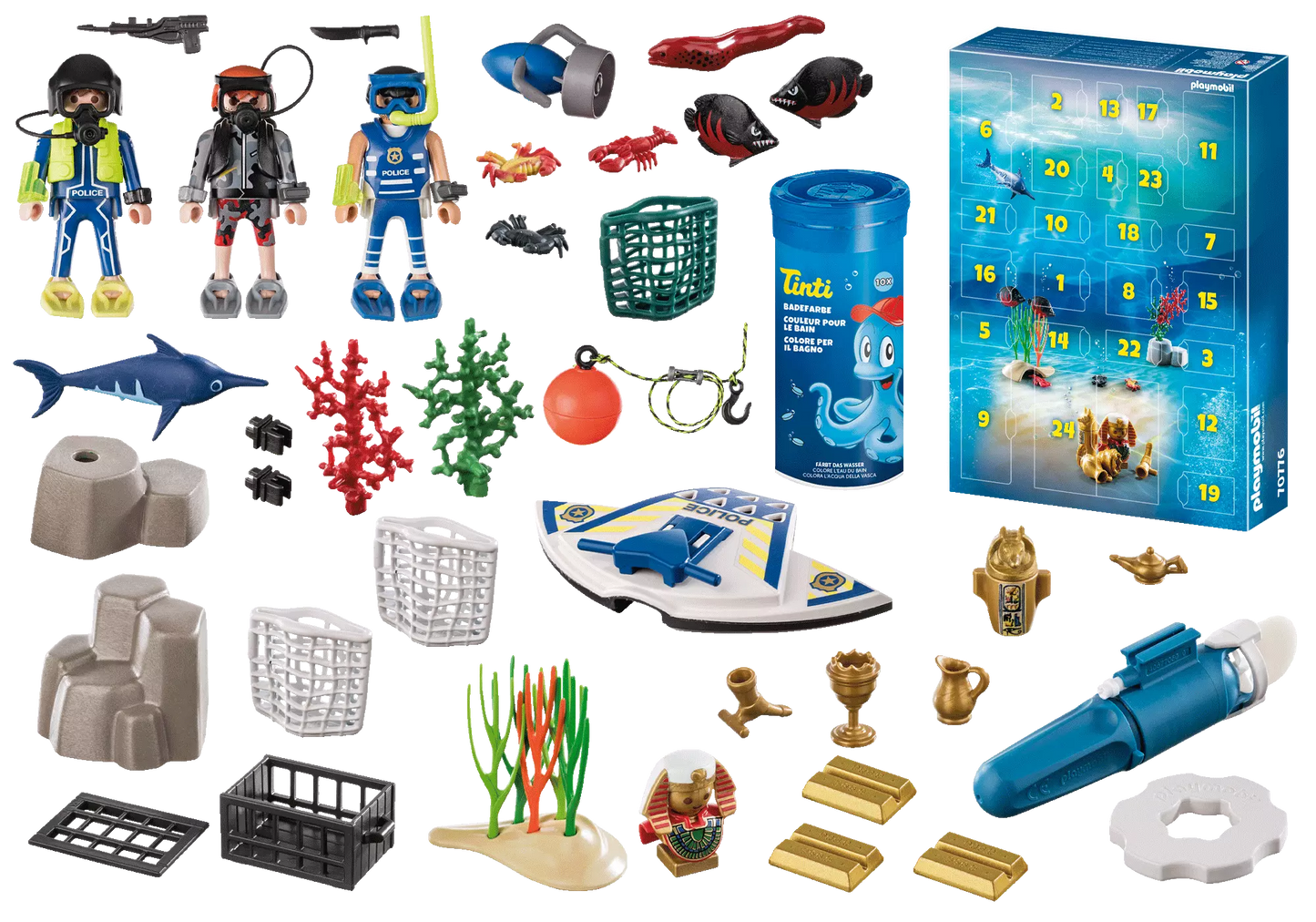 Playmobil 70776 City Action Adventskalender Badespaß Polizeitaucheinsatz - plegobil