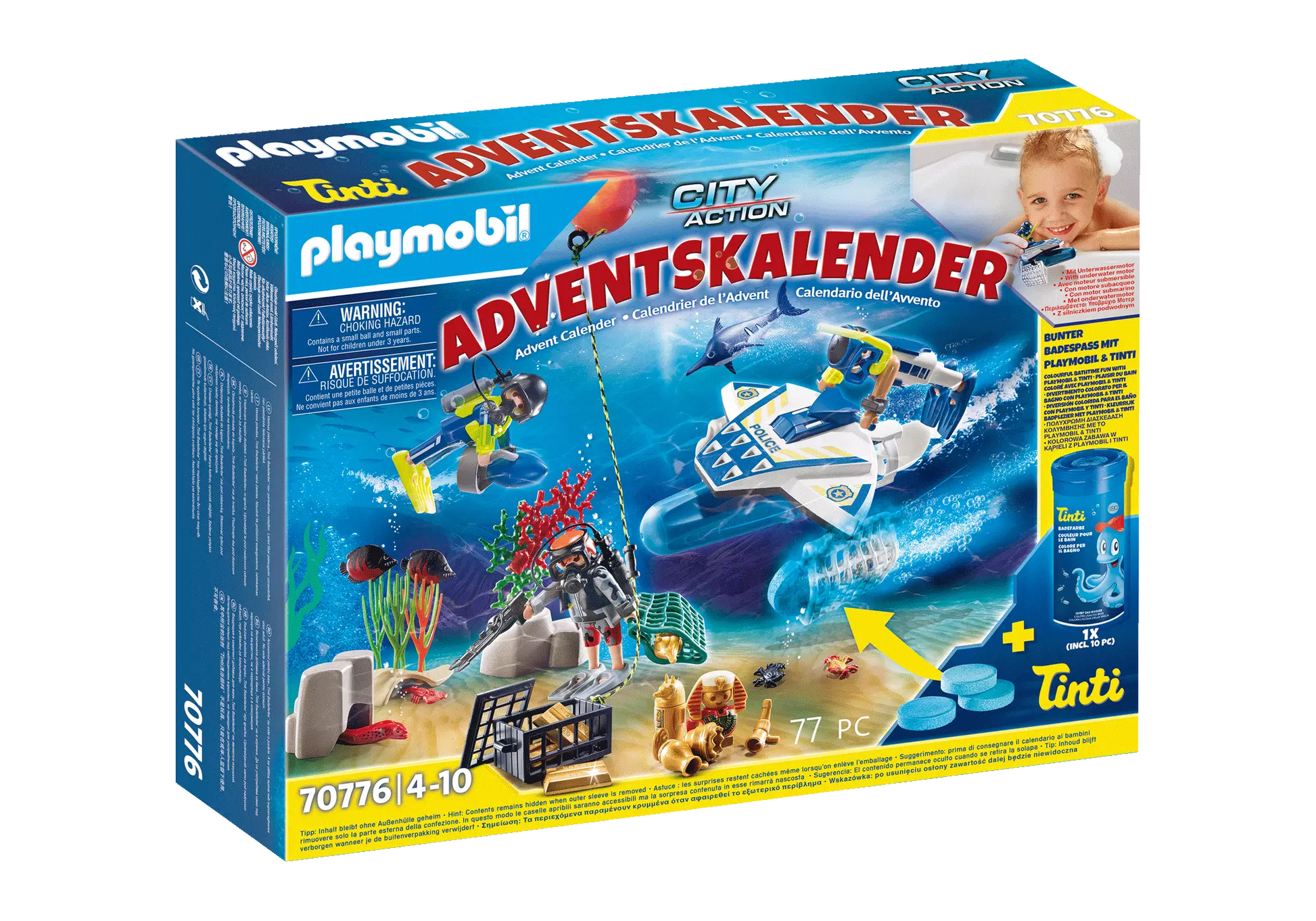 Playmobil 70776 City Action Adventskalender Badespaß Polizeitaucheinsatz - plegobil