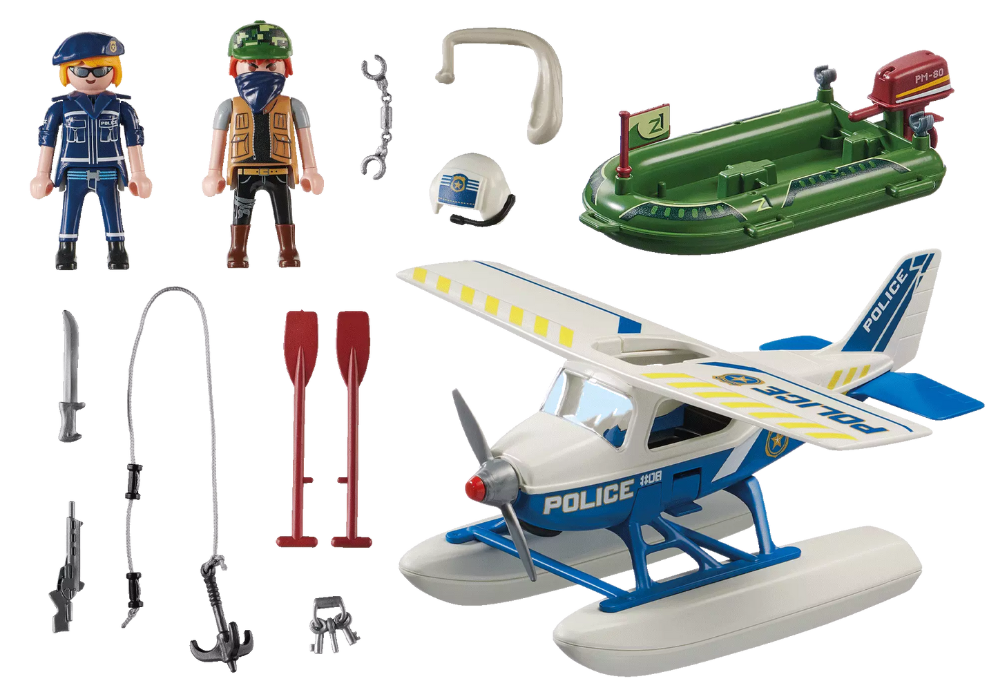 Playmobil 70779 City Action Polizei-Wasserflugzeug: Schmuggler-Verfolgung - plegobil