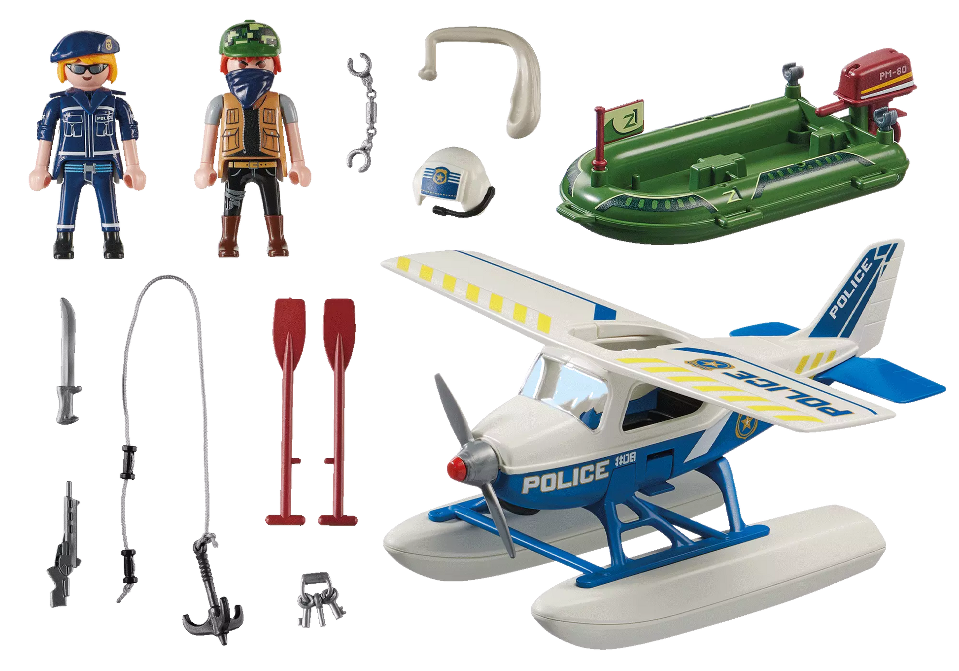 Playmobil 70779 City Action Polizei-Wasserflugzeug: Schmuggler-Verfolgung - plegobil