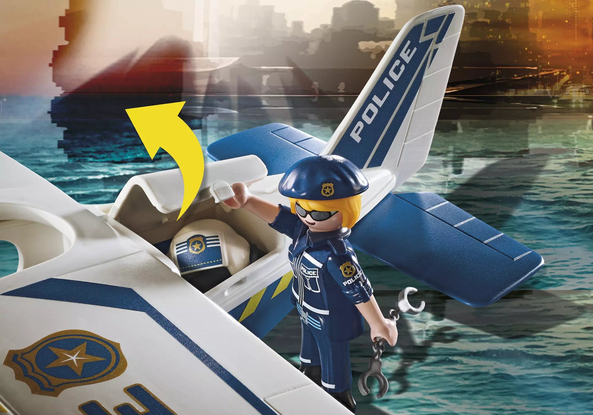 Playmobil 70779 City Action Polizei-Wasserflugzeug: Schmuggler-Verfolgung - plegobil