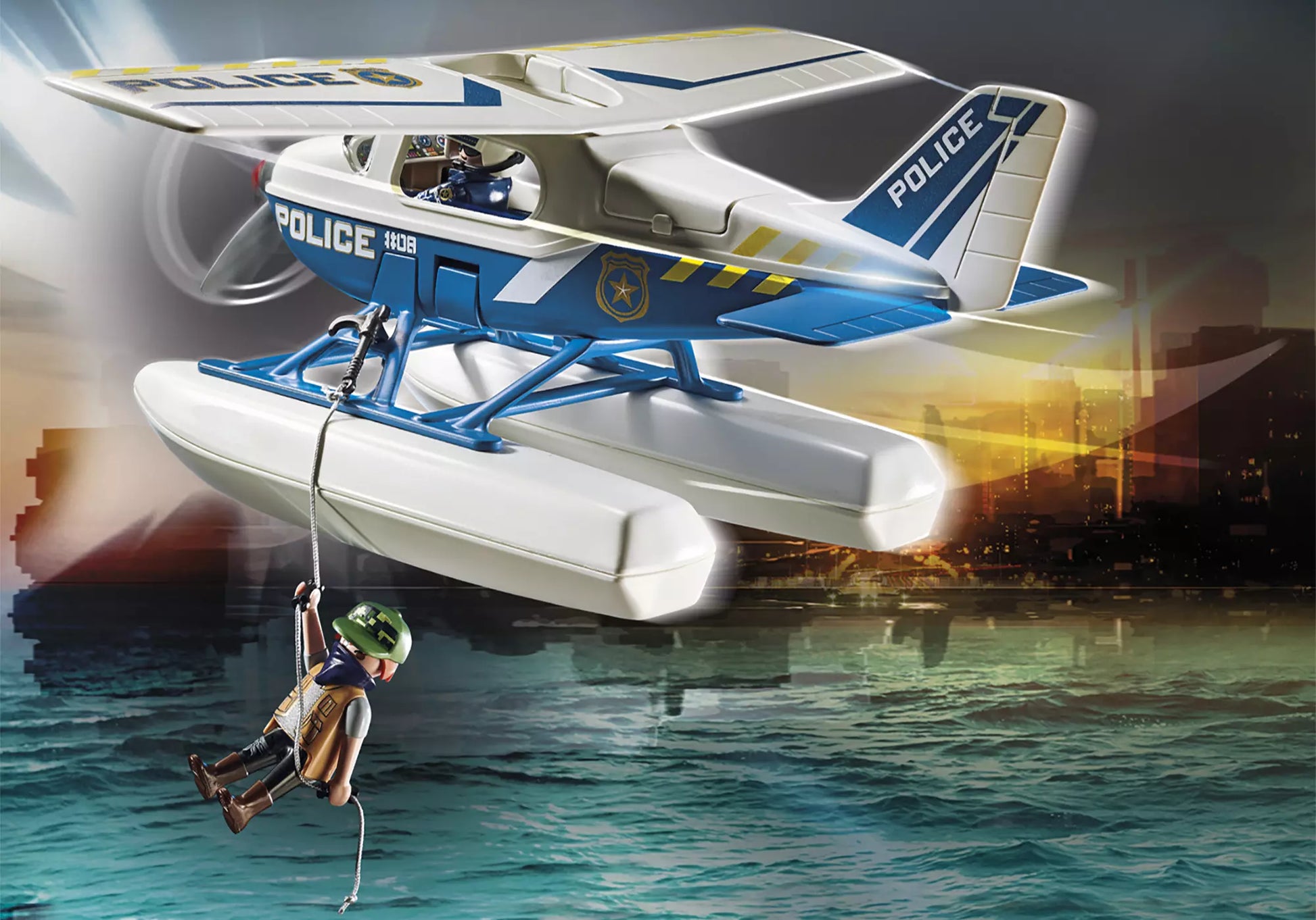 Playmobil 70779 City Action Polizei-Wasserflugzeug: Schmuggler-Verfolgung - plegobil