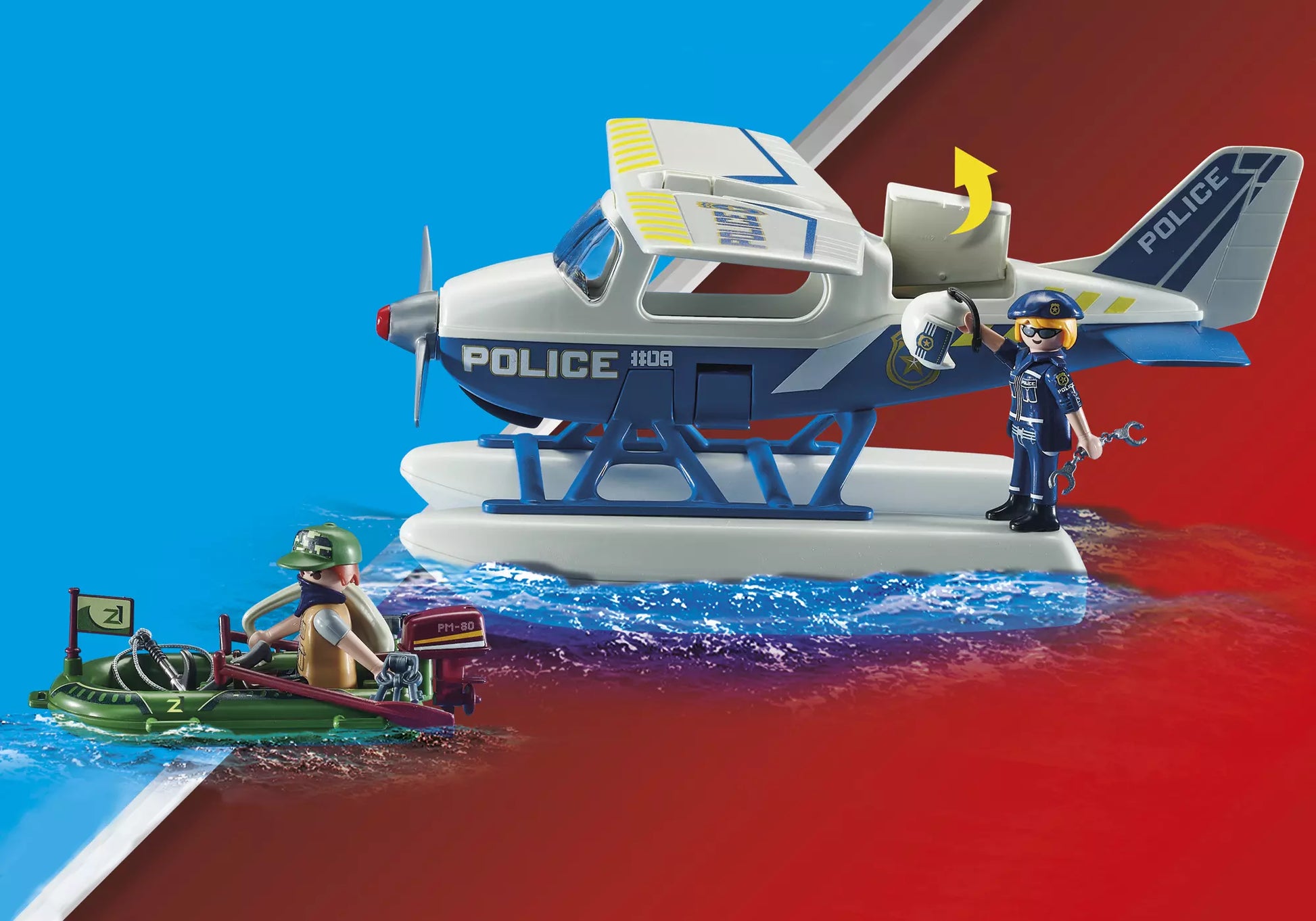 Playmobil 70779 City Action Polizei-Wasserflugzeug: Schmuggler-Verfolgung - plegobil