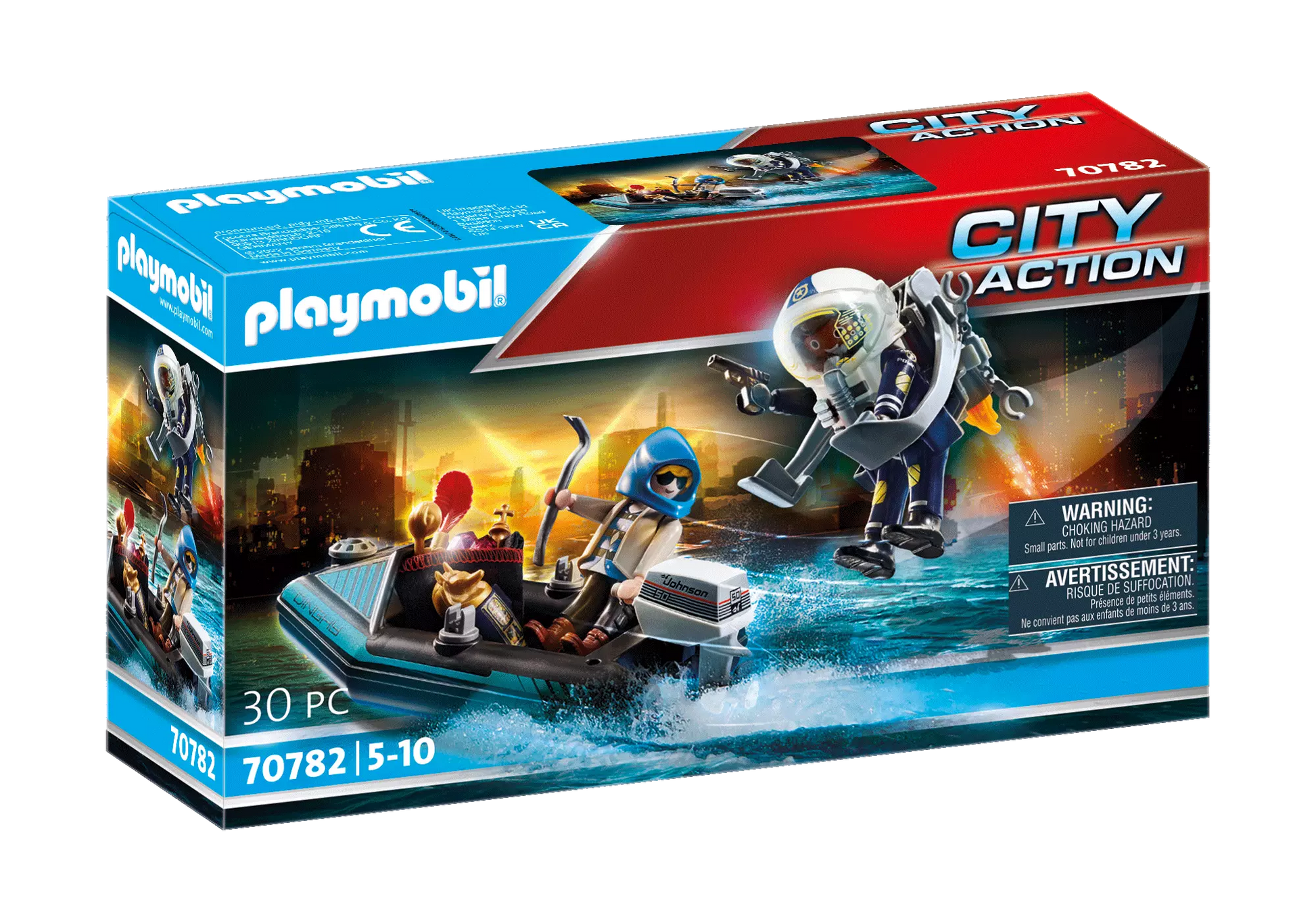 Playmobil 70782 City Action Polizei-Jetpack: Festnahme des Kunsträubers - plegobil