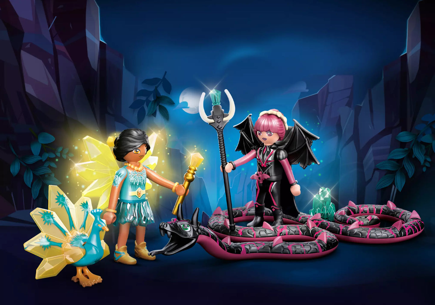 Playmobil 70803 Adventures of Ayuma Crystal Fairy und Bat Fairy mit Seelentieren - plegobil