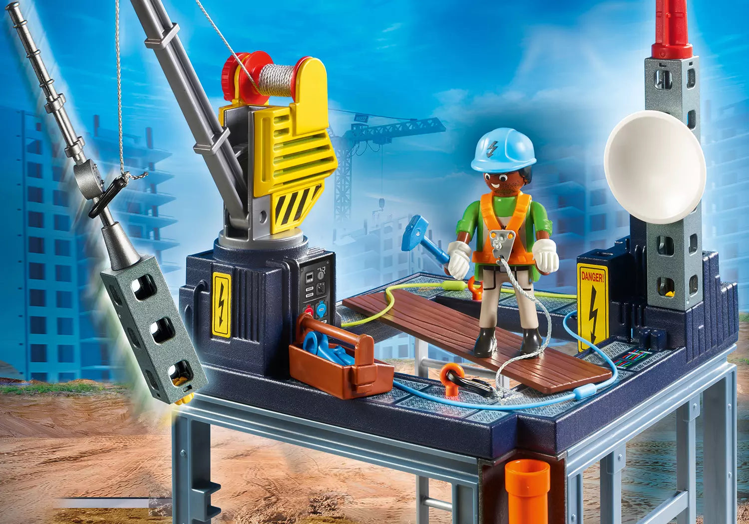 Playmobil 70816 City Action Starter Pack Baustelle mit Seilwinde - plegobil
