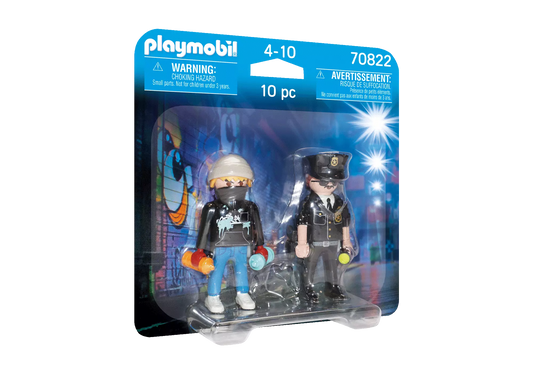Playmobil 70822 City Action DuoPack Polizist und Sprayer - plegobil