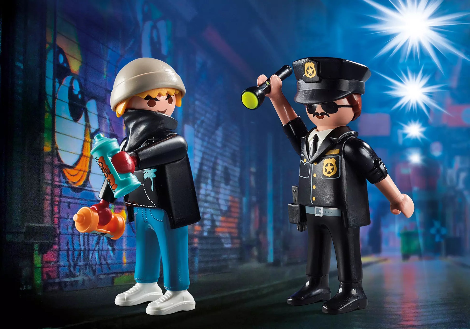 Playmobil 70822 City Action DuoPack Polizist und Sprayer - plegobil