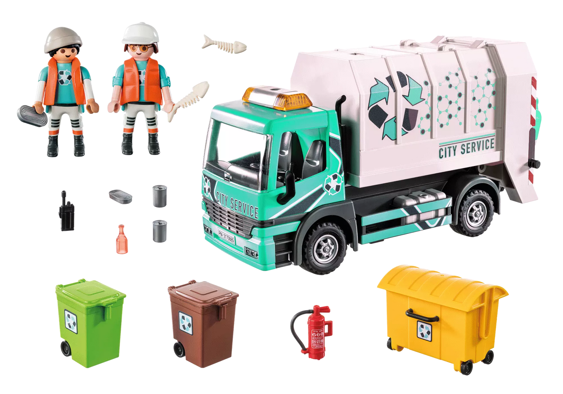 Playmobil 70885 City Life Promo Pack Müllfahrzeug mit Blinklicht - plegobil