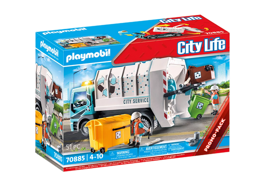 Playmobil 70885 City Life Promo Pack Müllfahrzeug mit Blinklicht - plegobil