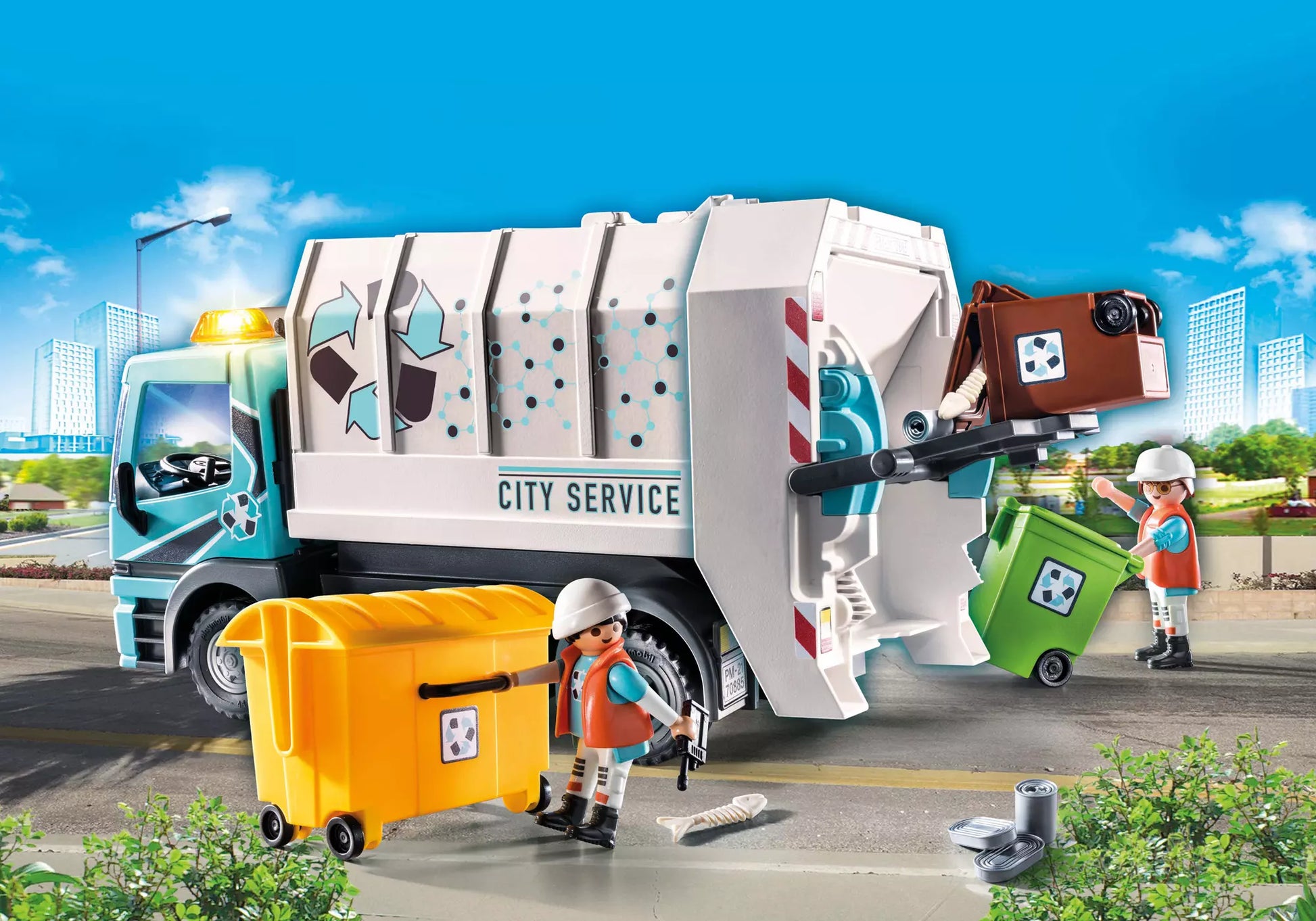 Playmobil 70885 City Life Promo Pack Müllfahrzeug mit Blinklicht - plegobil