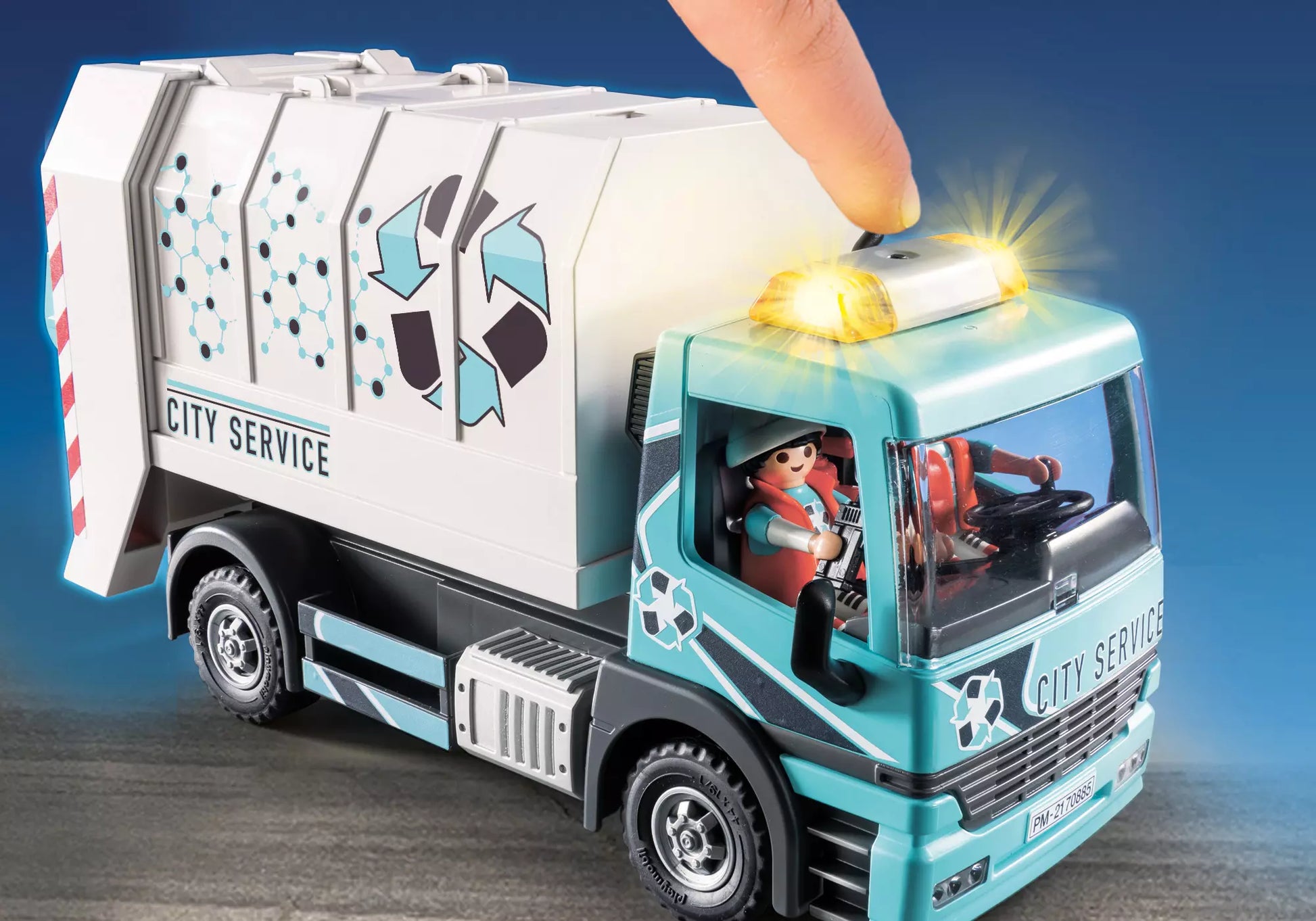 Playmobil 70885 City Life Promo Pack Müllfahrzeug mit Blinklicht - plegobil
