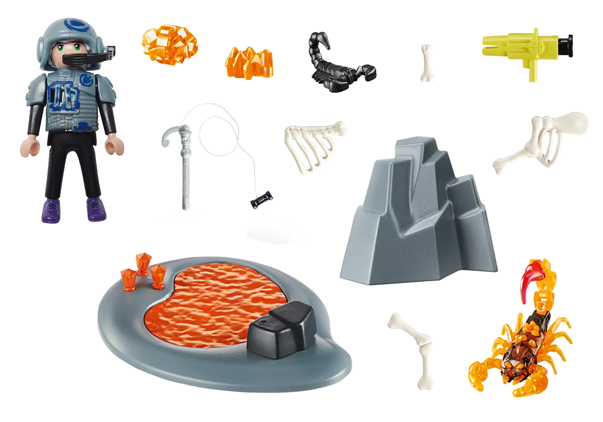 Playmobil 70909 Dino Rise Starter Pack Starter Pack Kampf gegen den Feuerskorpion - plegobil