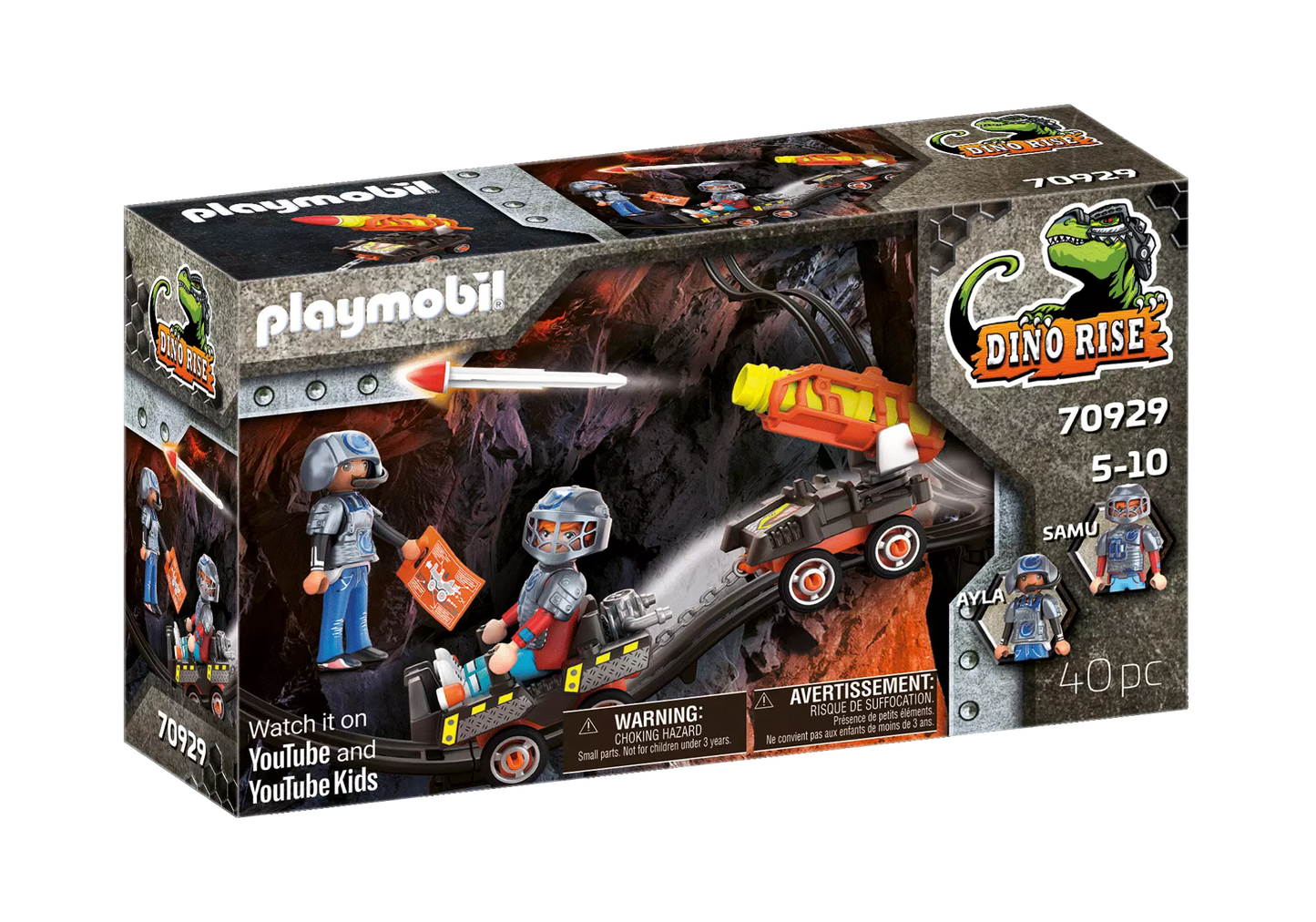 Playmobil 70929 Dino Rise Dino Mine Raketenkart - plegobil