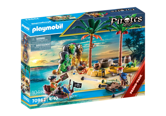 Playmobil 70962 Pirates Promo Pack Piratenschatzinsel mit Skelett - plegobil