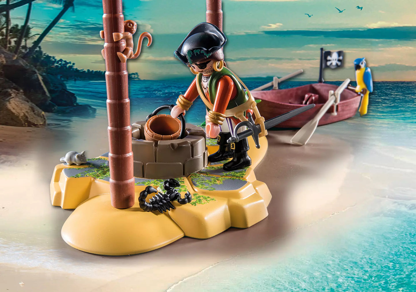 Playmobil 70962 Pirates Promo Pack Piratenschatzinsel mit Skelett - plegobil