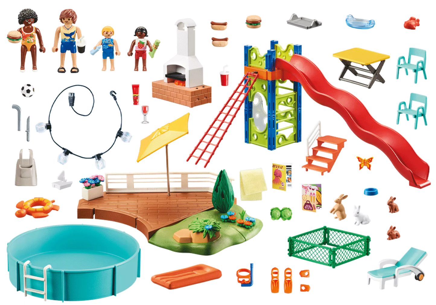 Playmobil 70987 City Life Poolparty mit Rutsche - plegobil