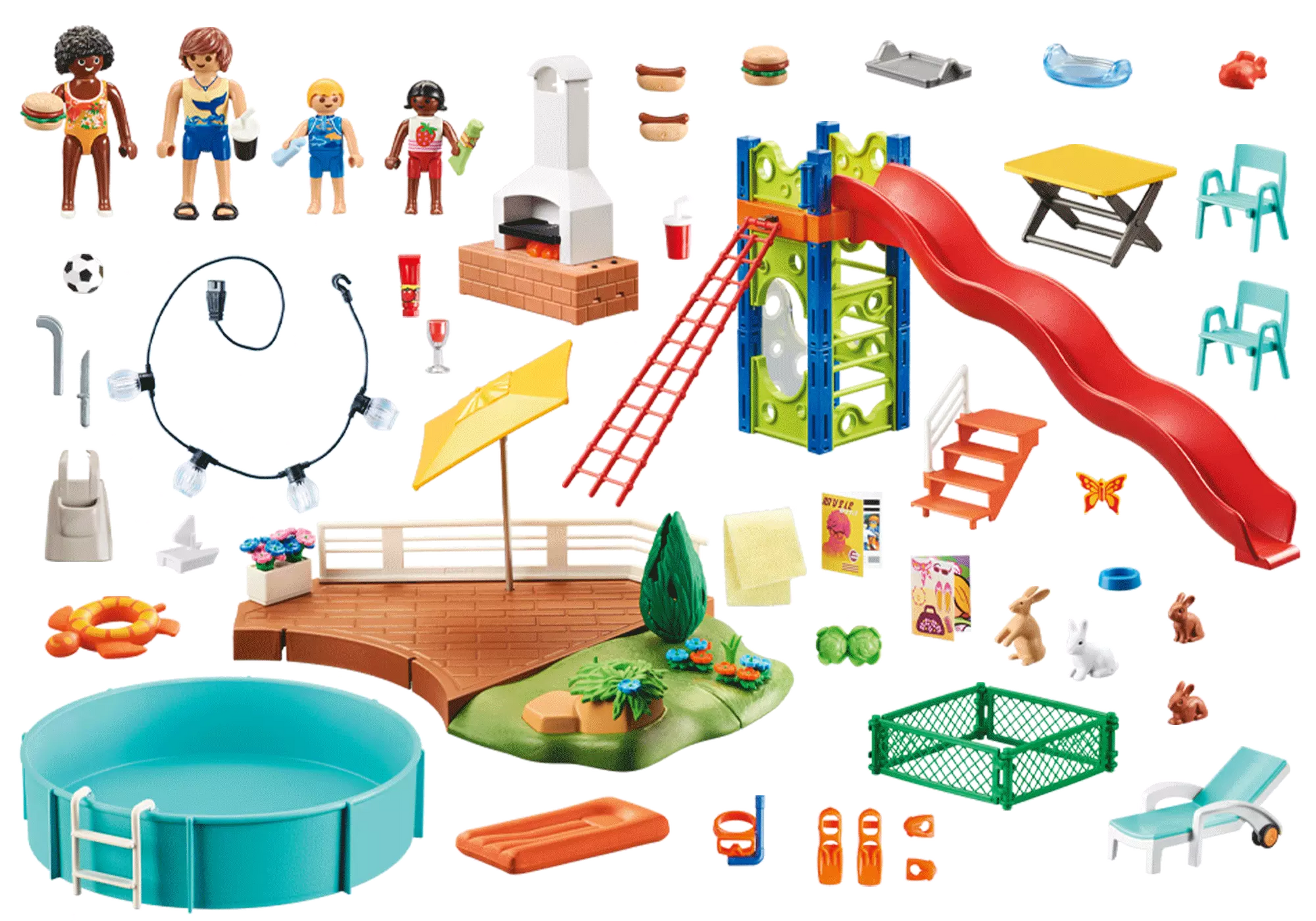 Playmobil 70987 City Life Poolparty mit Rutsche - plegobil