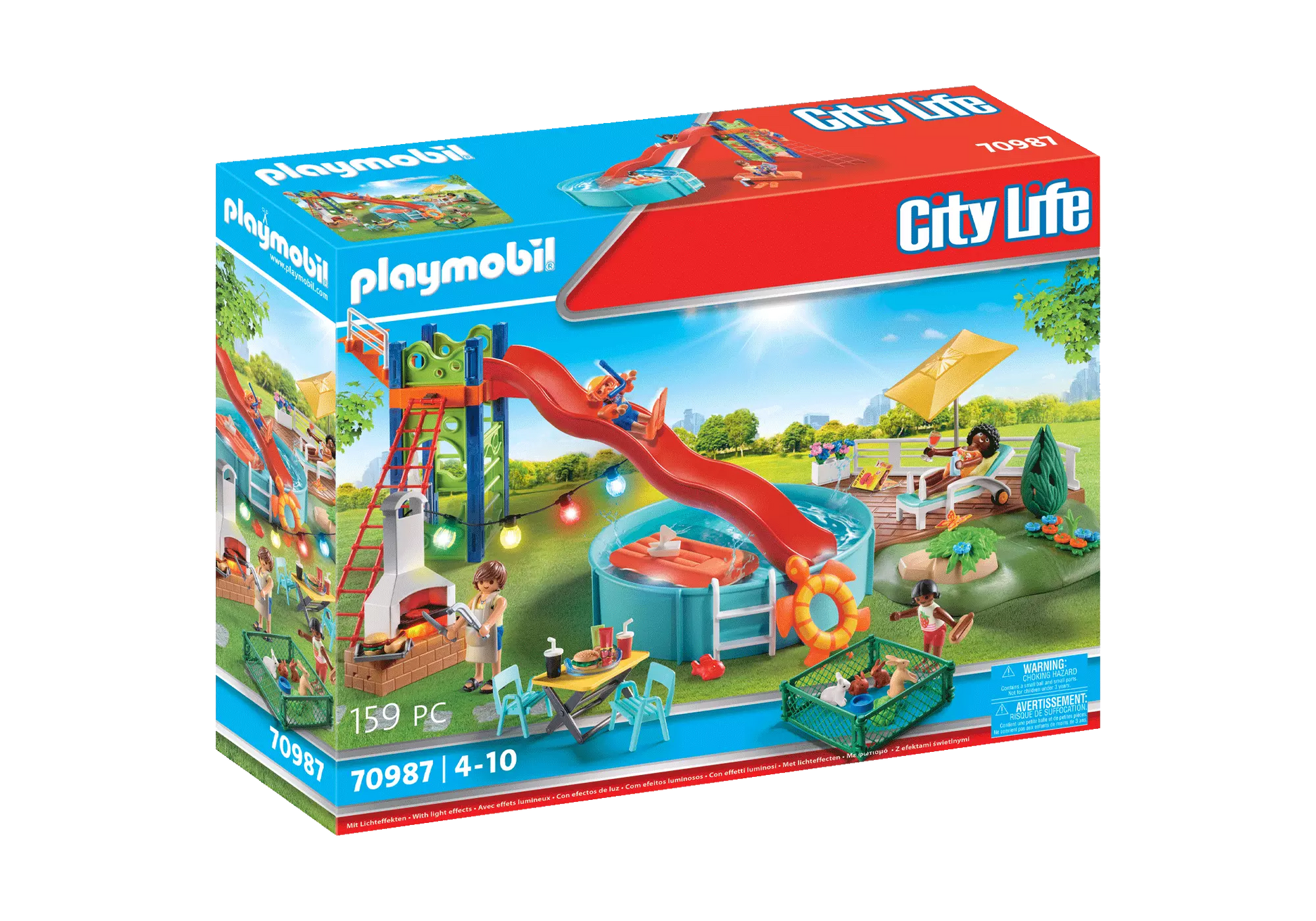 Playmobil 70987 City Life Poolparty mit Rutsche - plegobil