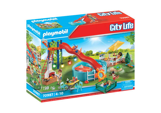 Playmobil 70987 City Life Poolparty mit Rutsche - plegobil
