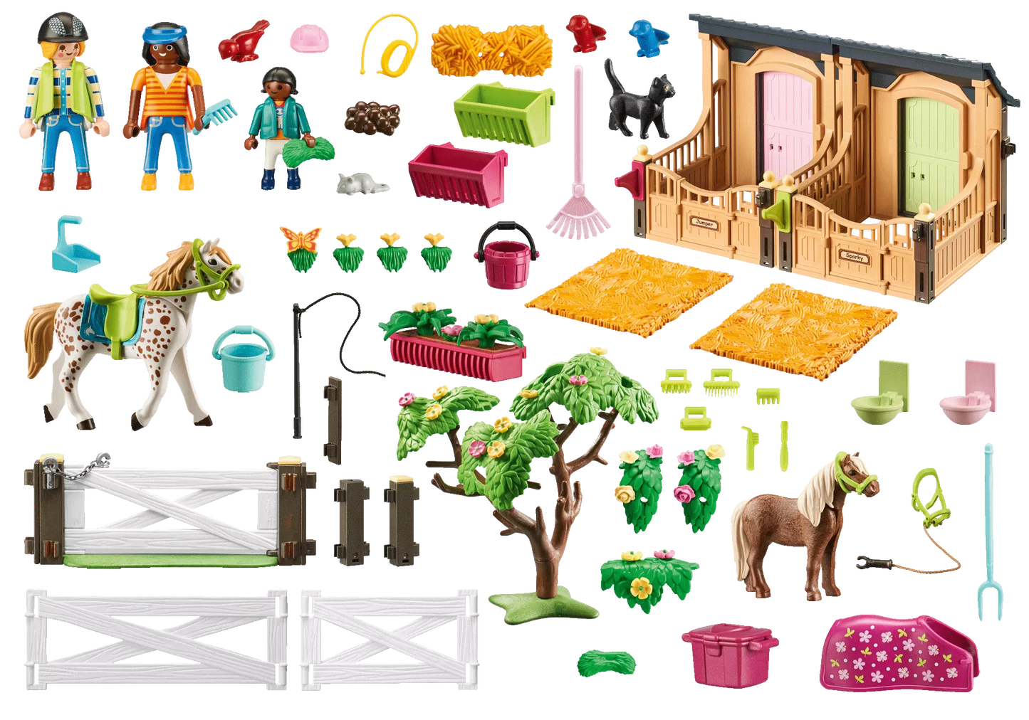 Playmobil 70995 Country Promo Pack Reitunterricht mit Pferdeboxen - plegobil