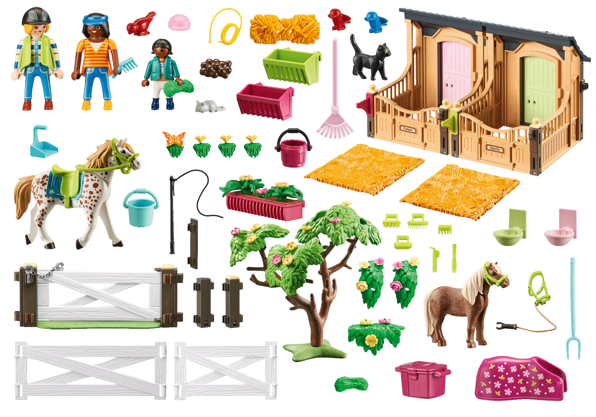 Playmobil 70995 Country Promo Pack Reitunterricht mit Pferdeboxen - plegobil