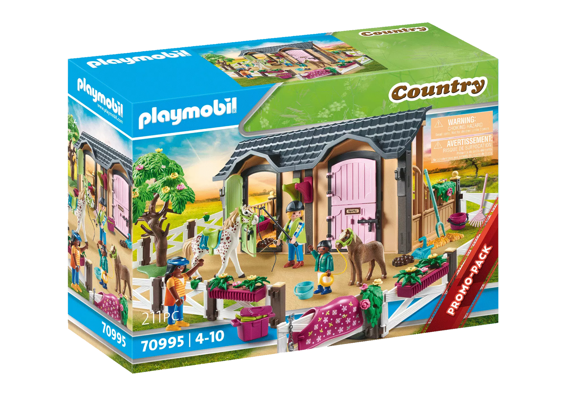 Playmobil 70995 Country Promo Pack Reitunterricht mit Pferdeboxen - plegobil
