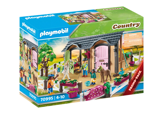 Playmobil 70995 Country Promo Pack Reitunterricht mit Pferdeboxen - plegobil