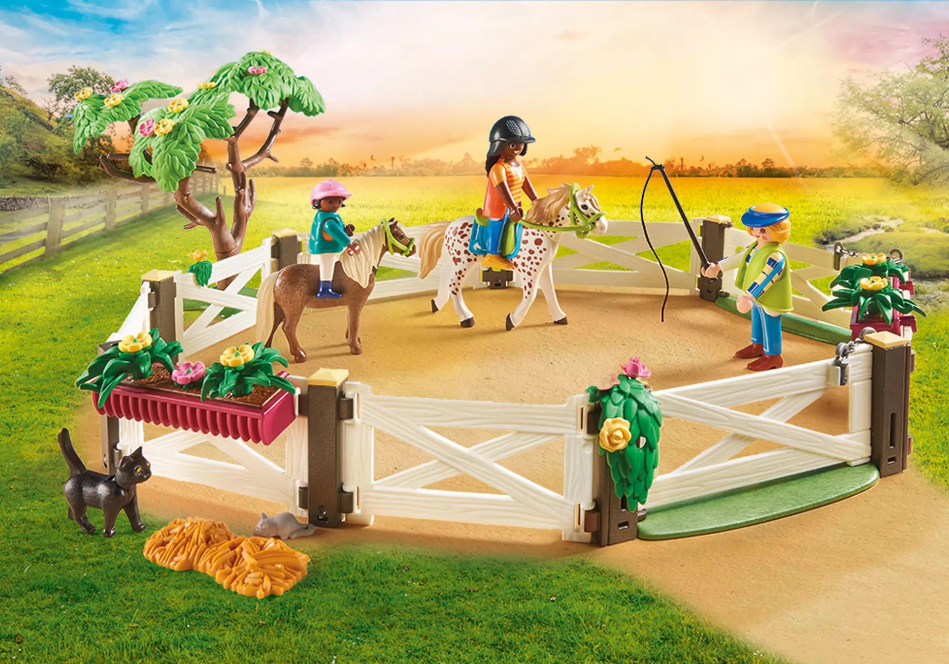Playmobil 70995 Country Promo Pack Reitunterricht mit Pferdeboxen - plegobil