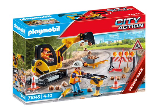 Playmobil 71045 City Action Promo Pack Straßenbau - plegobil