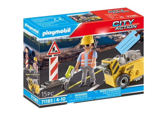 Playmobil 71185 City Action Geschenkset Bauarbeiter mit Kantenfräser - plegobil