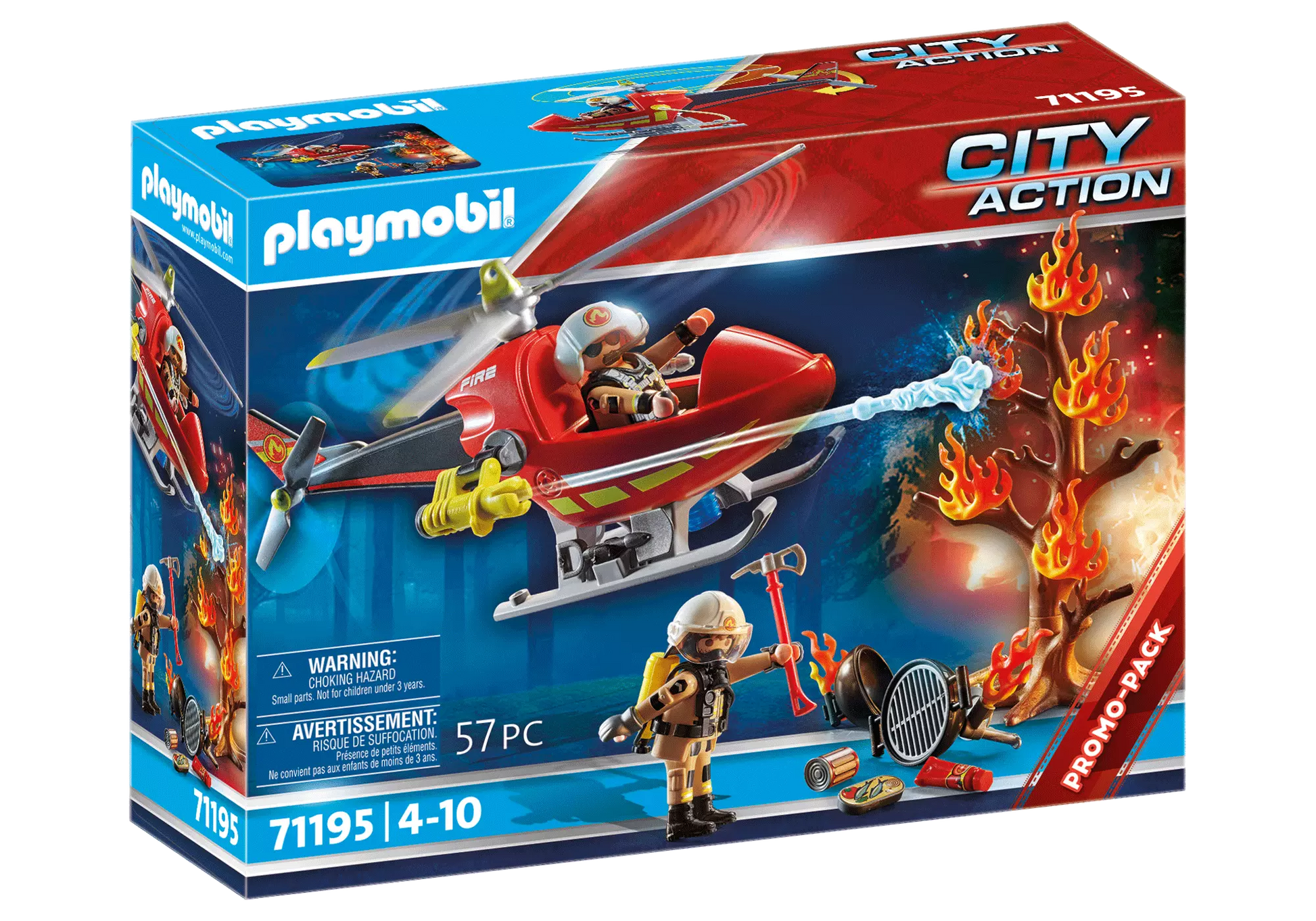 Playmobil 71195 City Action Promo Pack Feuerwehr Hubschrauber - plegobil